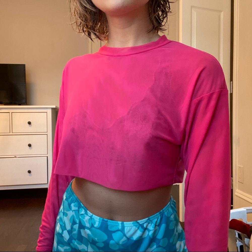 LUX LA PINK MESH SHIRT!!